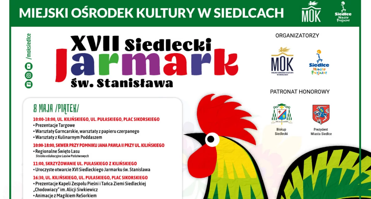 Siedlecki Jarmark św. Stanisława 2026. Program i atrakcje na 8–9 maja w Siedlcach
