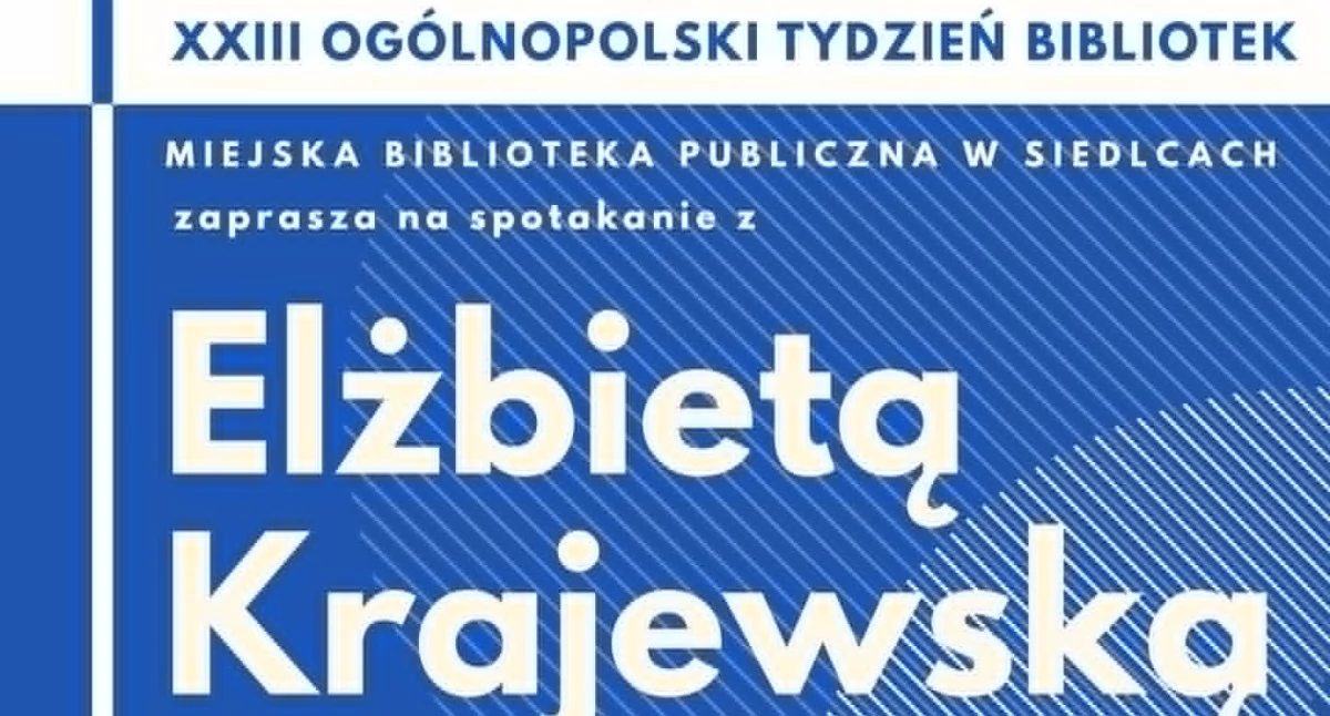 Spotkanie z Elżbietą Krajewską w Siedlcach. Promocja książki „Z dna szuflady”