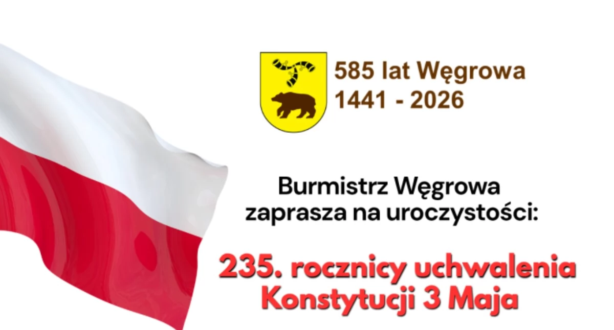 2 i 3 maja w Węgrowie. Patriotycznie i muzycznie