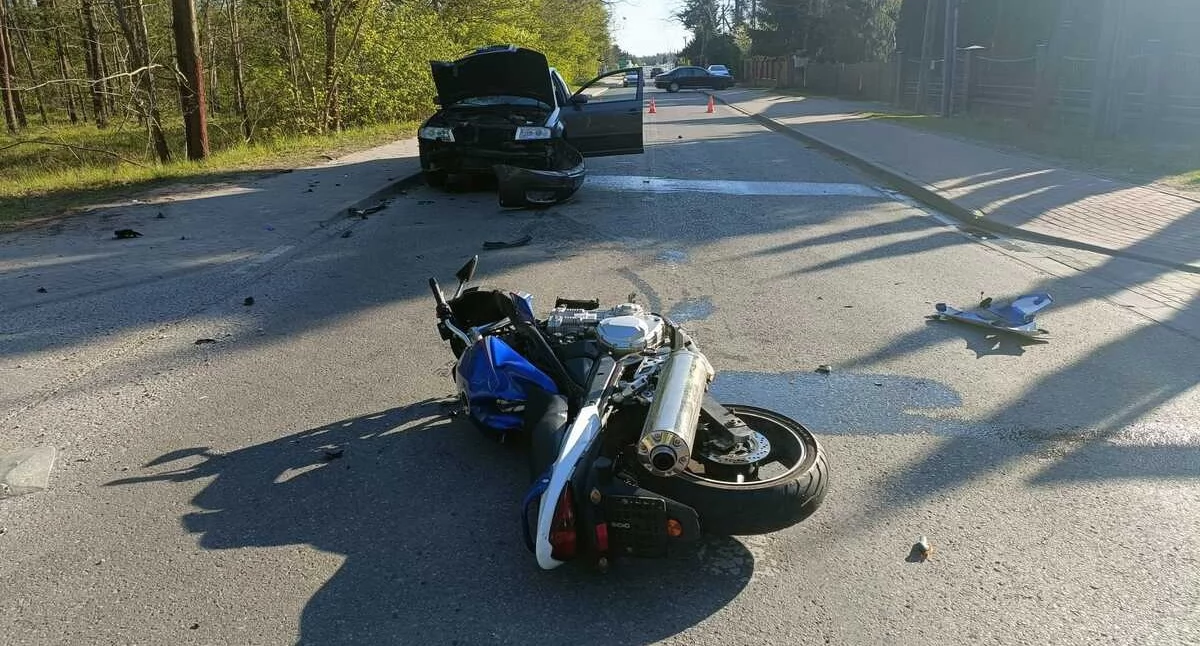Niebezpieczna majówka na drogach Siedlec i powiatu. Cztery wypadki, ranni motocykliści i pijany kierowca