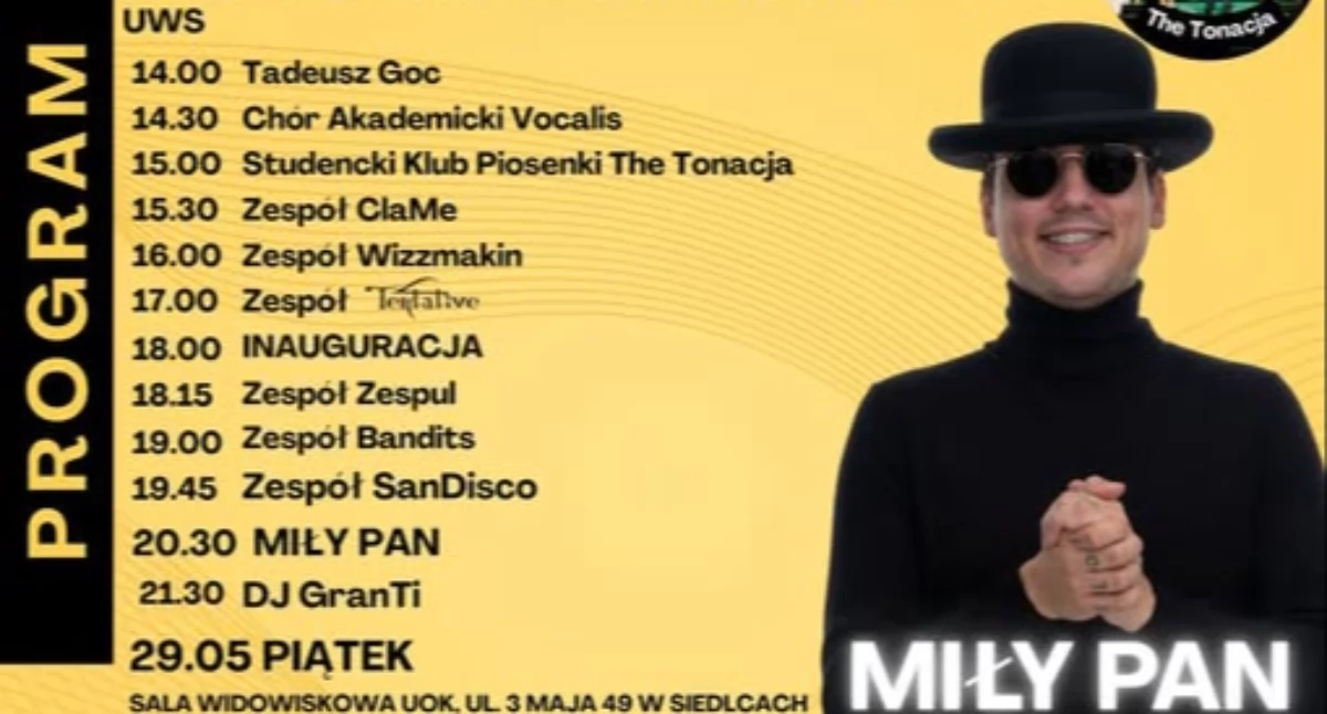Koncerty, kabaret i Miły Pan. Uniwersytet w Siedlcach zaprasza na JACKONALIA 2026
