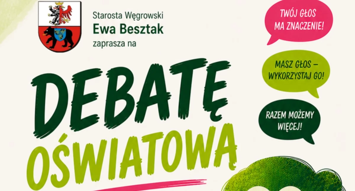 Starosta zaprasza na debatę oświatową o dobrostanie młodzieży