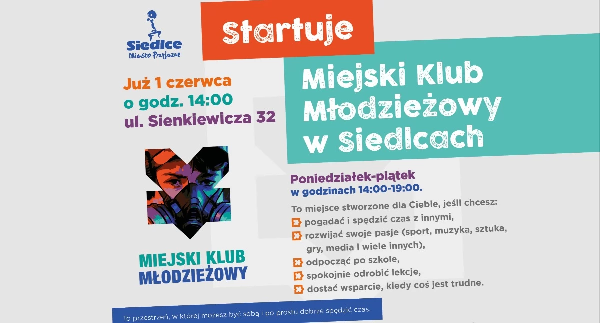 Młodzi dostaną swoją przestrzeń. W Siedlcach startuje Miejski Klub Młodzieżowy