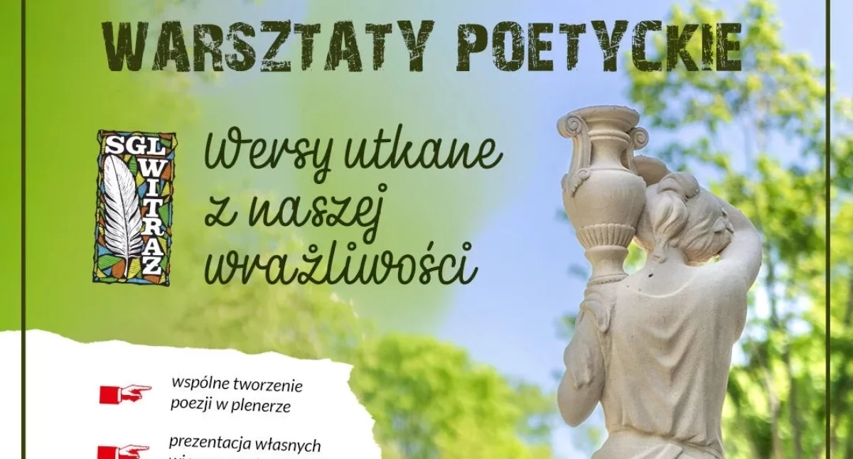 Plenerowe warsztaty poetyckie w Parku Aleksandria – „Wersy utkane z naszej wrażliwości”