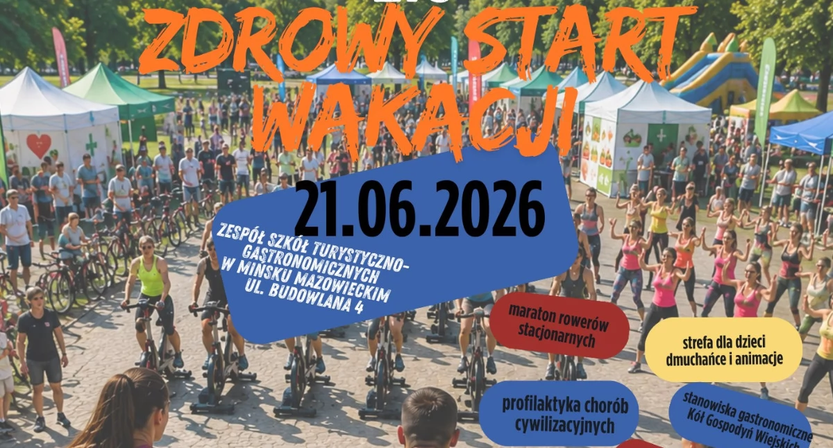 Piknik zdrowia i rowerowe atrakcje na początek wakacji w Mińsku Mazowieckim
