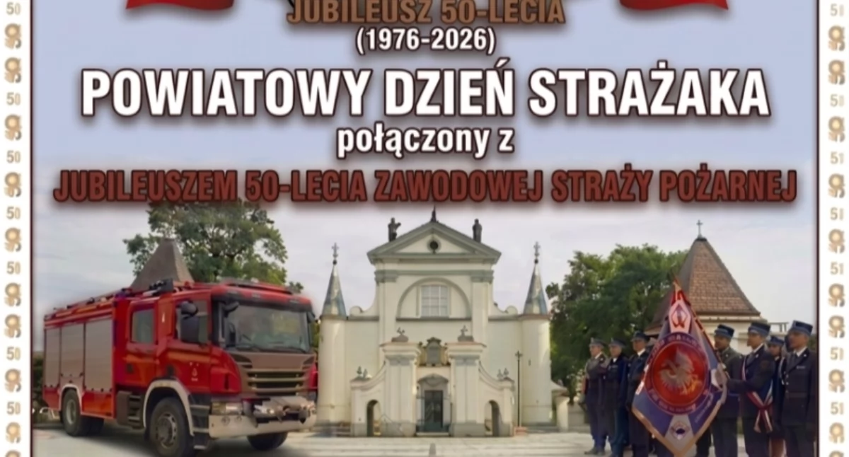 Powiatowy Dzień Strażaka i jubileusz 50-lecia zawodowej Straży Pożarnej w Węgrowie 