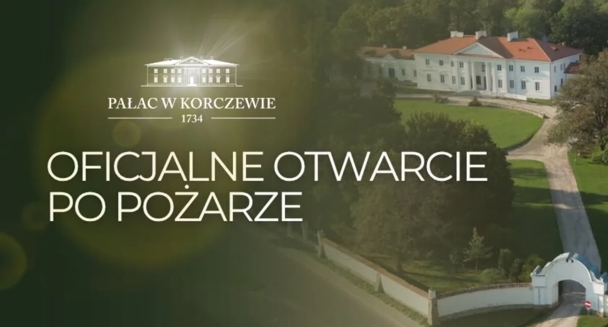 Pałac w Korczewie ponownie otwarty po pożarze 