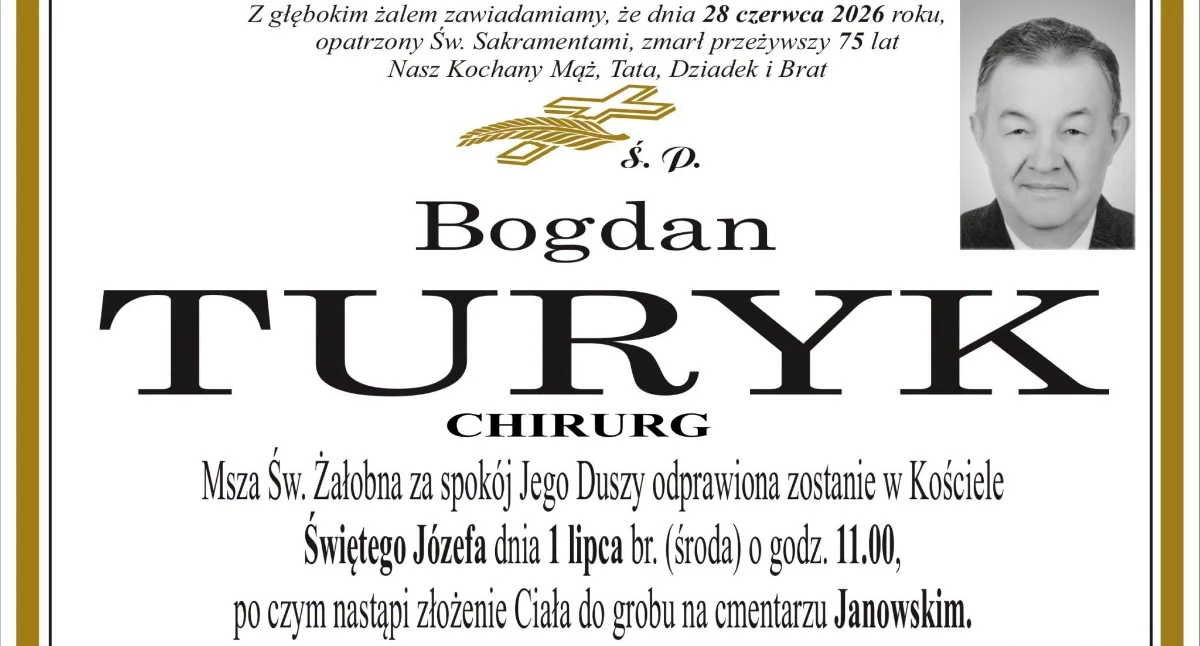 Siedlce: Zmarł Bogdan Turyk, siedlecki chirurg 