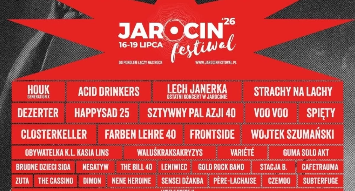 Jarocin Festiwal 2026. Pożegnalny koncert Lecha Janerki