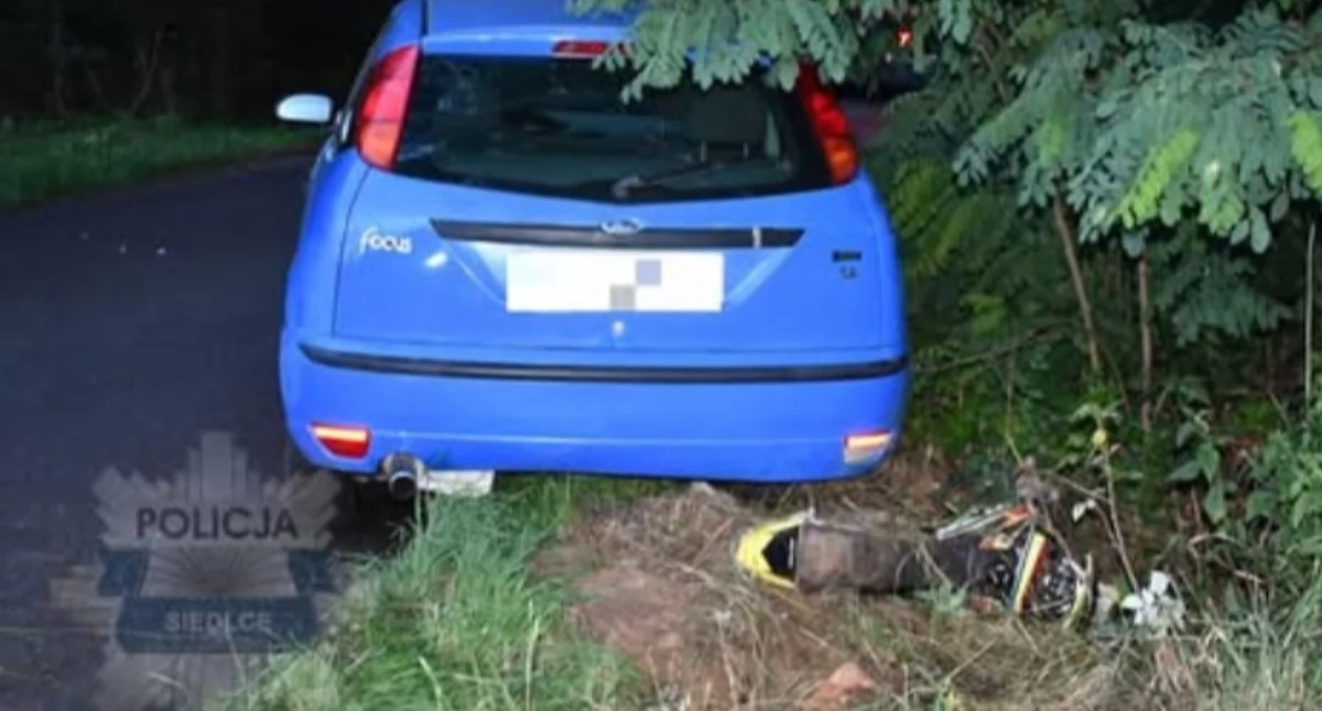 11-latek na crossie zderzył się z osobowym Fordem. Chłopiec trafił do szpitala 