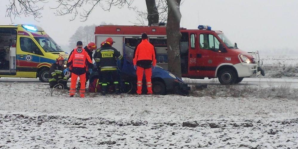 Matiz uderzył w drzewo