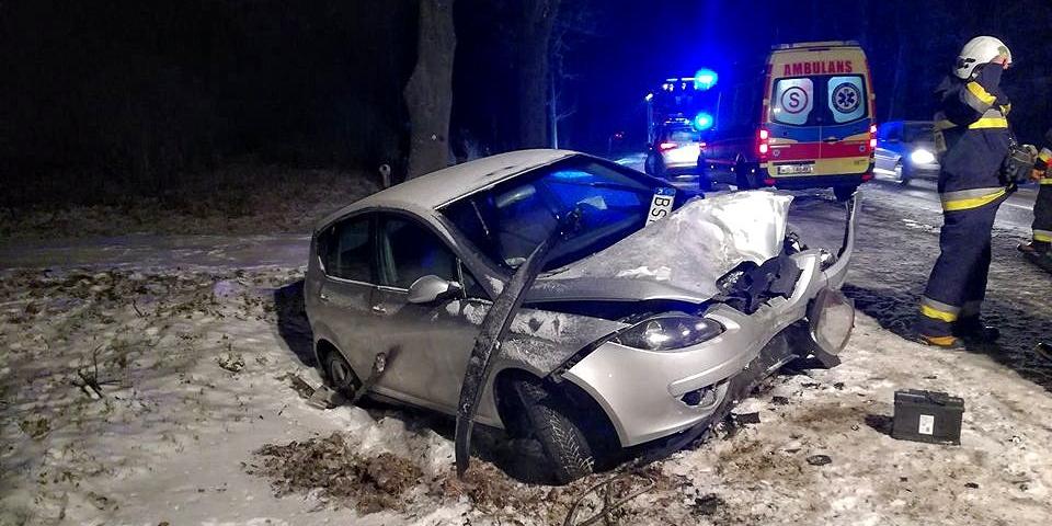 Wpadła w poślizg