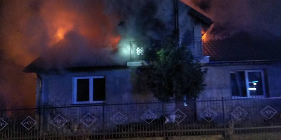 Pożar domu w Toczyskach