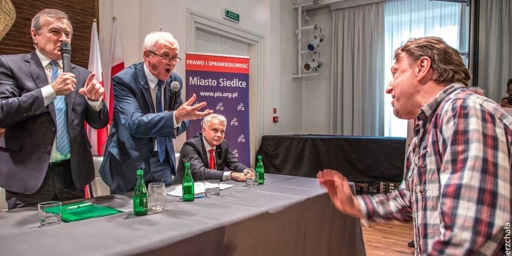 Zadyma na spotkaniu z wicepremierem