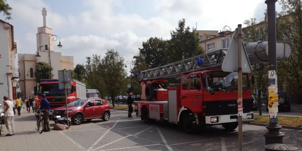 Pożar w samochodzie na ulicy Sienkiewicza