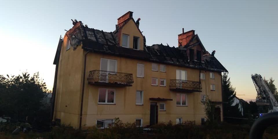 Pożar budynku mieszkalnego
