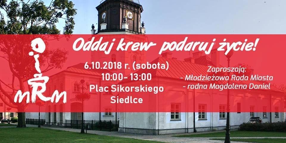Oddaj krew na Placu Sikorskiego!