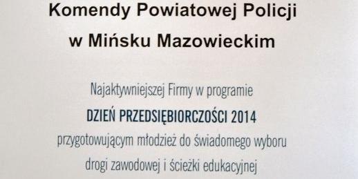 KPP w Mińsku Mazowieckim wyróżniona