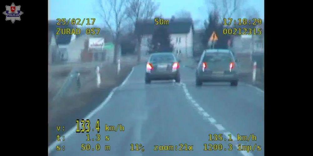 Mercedes pędził w terenie zabudowanym