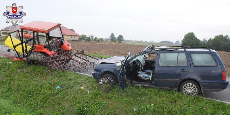 Zderzenie z ciągnikiem