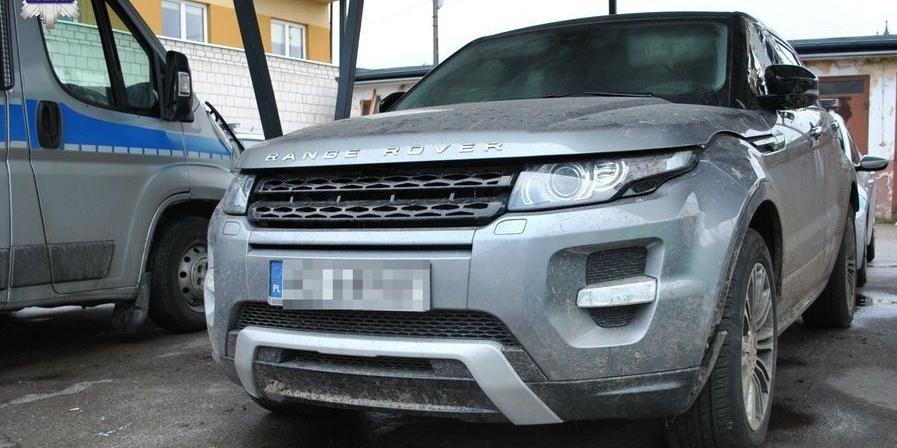 Skradziony land rover, znaleziony w garażu łukowianki