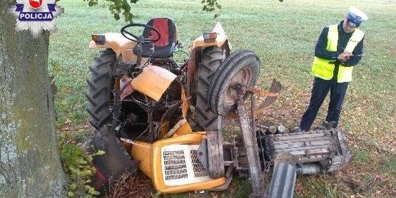 Śmierć traktorzysty po zderzeniu z ciężarówką