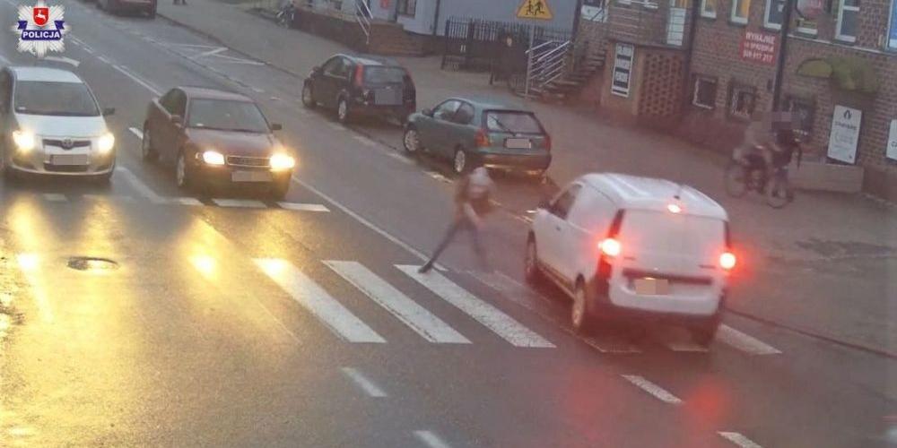 18-latek prawie rozjechał pieszą.  Zobacz wideo!