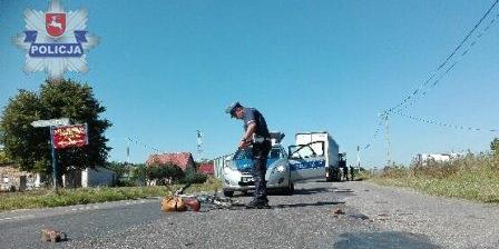 Rowerzystka w ciężkim stanie