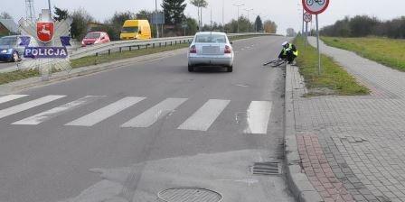 Rowerzystka potrącona na pasach