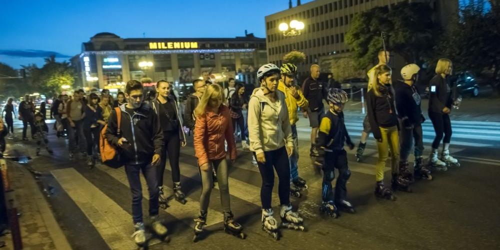 Rolkarze na ulicach Siedlec