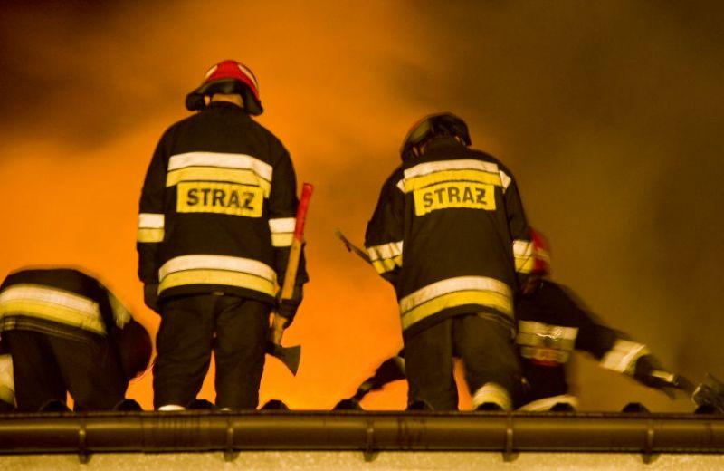 Pożar hali magazynowej
