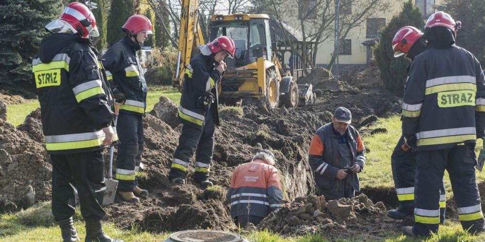 Koparka uszkodziła gazociąg