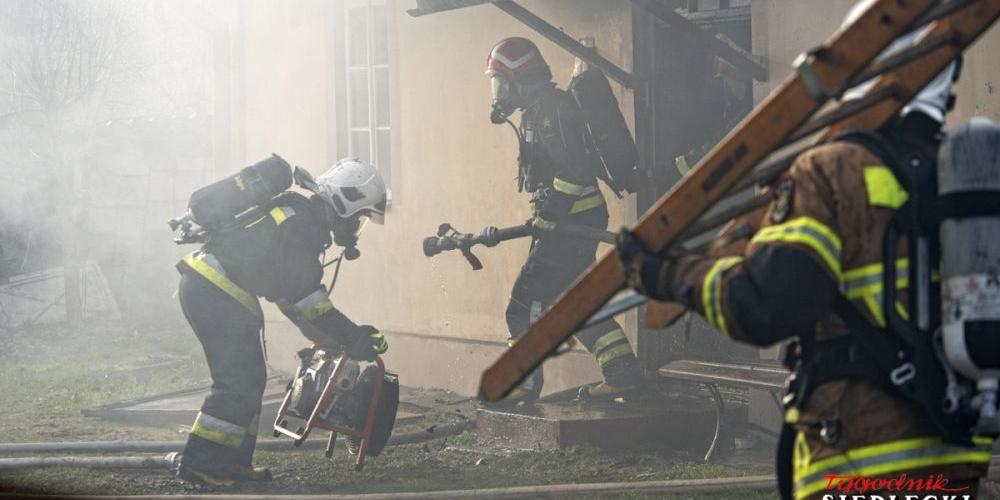 Pożar domu w Rówcach