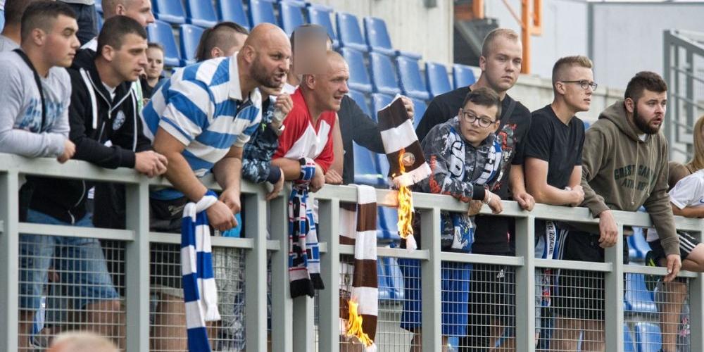 Pogonista spalił szalik klubowy kibica Garbarni