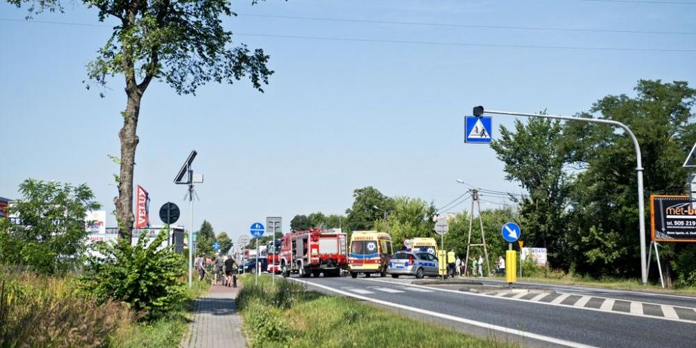 Wypadek motocyklisty na dwójce