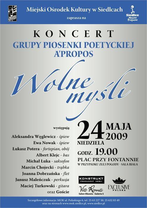 „Wolne słowa” przy fontannie