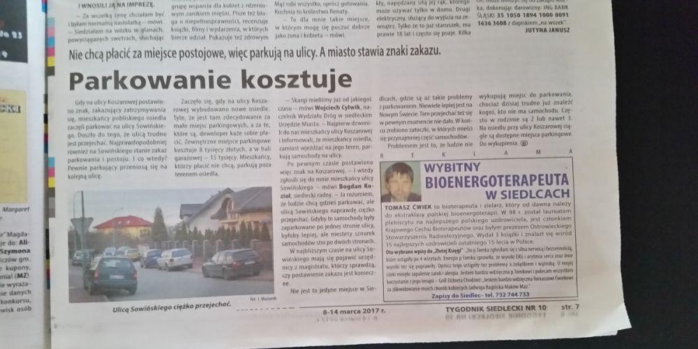 Parkowanie przy ul. Koszarowej i Sowińksiego w Siedlcach!