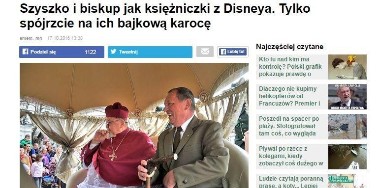 GW: Szyszko i biskup w bajkowej karocy