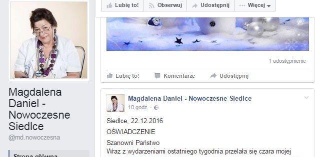Magdalena Daniel poza koalicją
