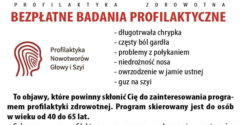 Bezpłatne Badania Profilaktyczne