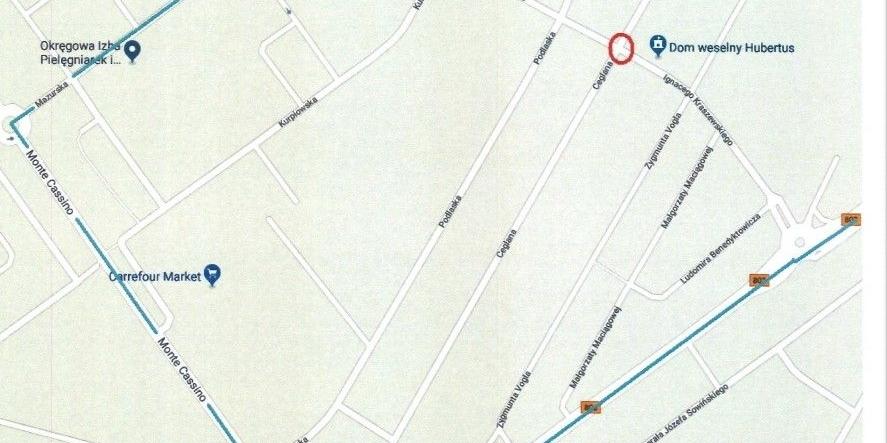 Skrzyżowanie ulic Ceglanej - Kraszewskiego wyłączone z ruchu