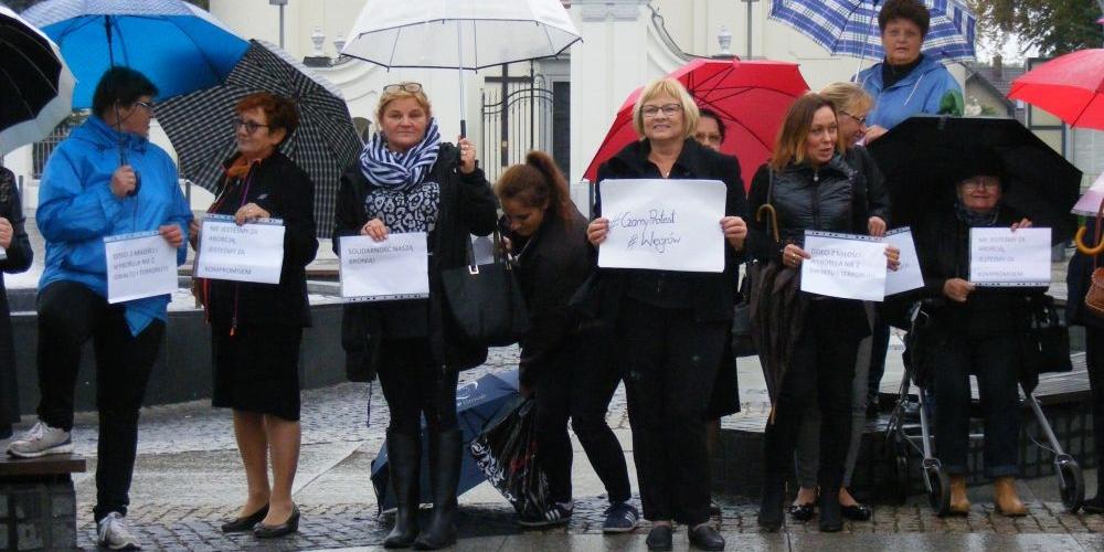 W Węgrowie też protestowano