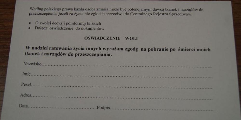 Przekraczasz prędkość? Wyraź zgodę na pobranie narządów!