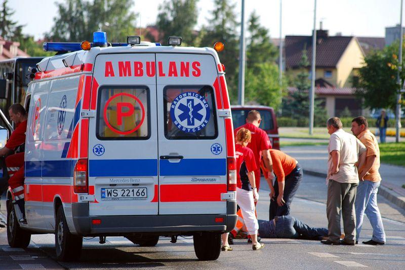 Wypadek na przjeściu dla pieszych 
