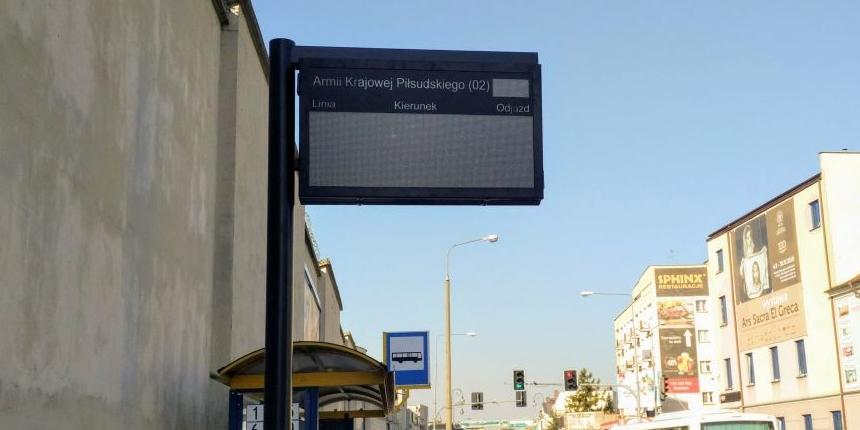 Elektroniczne tablice informacyjne na przystankach