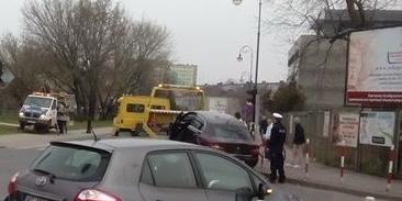 Kolizja na rogu Sokołowskiej i Cmentarnej
