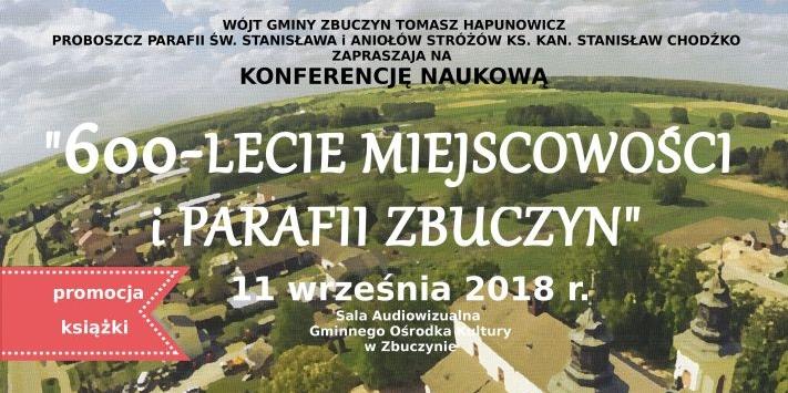 Konferencja naukowa dotycząca historii parafii i miejscowości Zbuczyn
