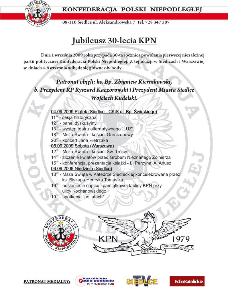 Jubileusz 30-lecia KPN