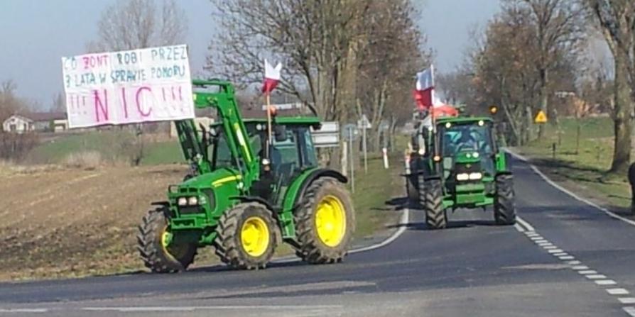 Rolnicy blokowali drogę