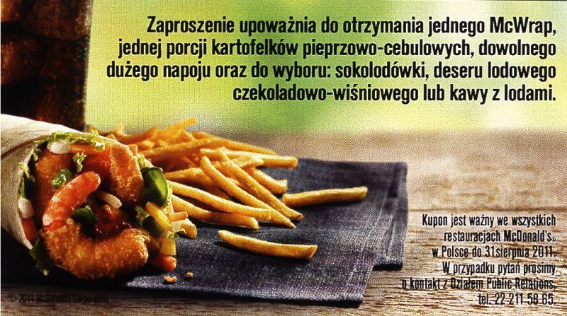 Wygraj kupony do McDonald`s
